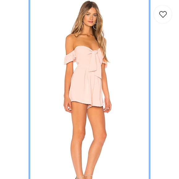 Dayana Tie Front Off Shoulder Romper - Picture 2 of 2